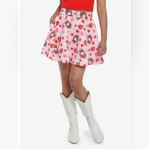Hello Kitty Strawberry Pink Heart Skirt
